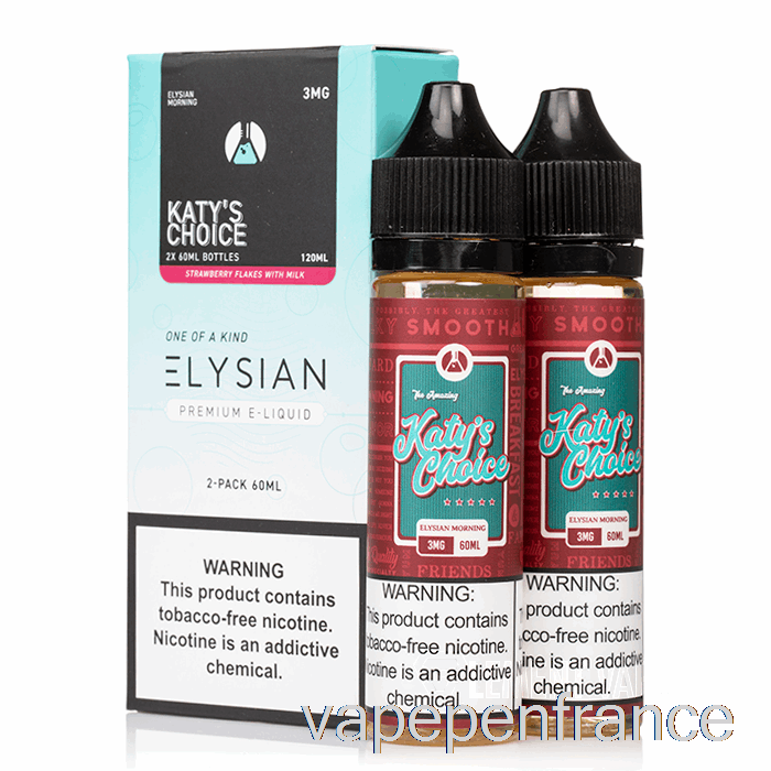 Katy's Choice - E-liquide Elysian Labs - Stylo Vape 120 Ml 3 Mg